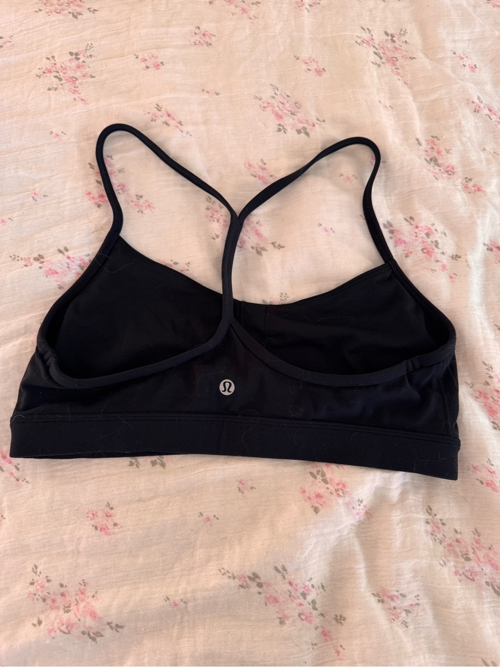 lululemon athletica Black Thin-Strap Cross-Back Sports Bra